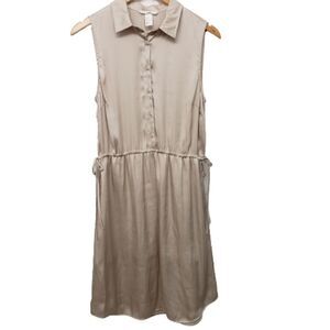 H&M Silky Satin Sleeveless Collared Dress Size 8